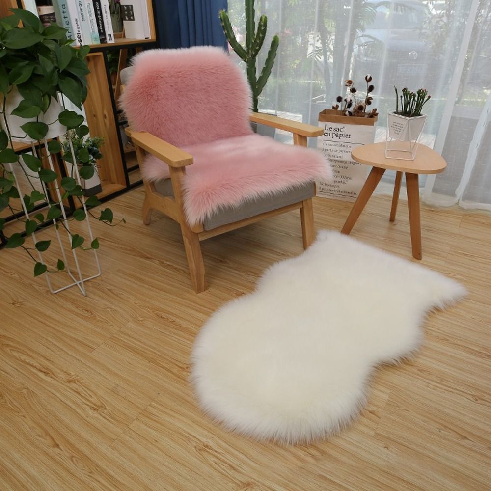 Cowhide Rug Faux - Alfombra lavable y esponjosa de pelo