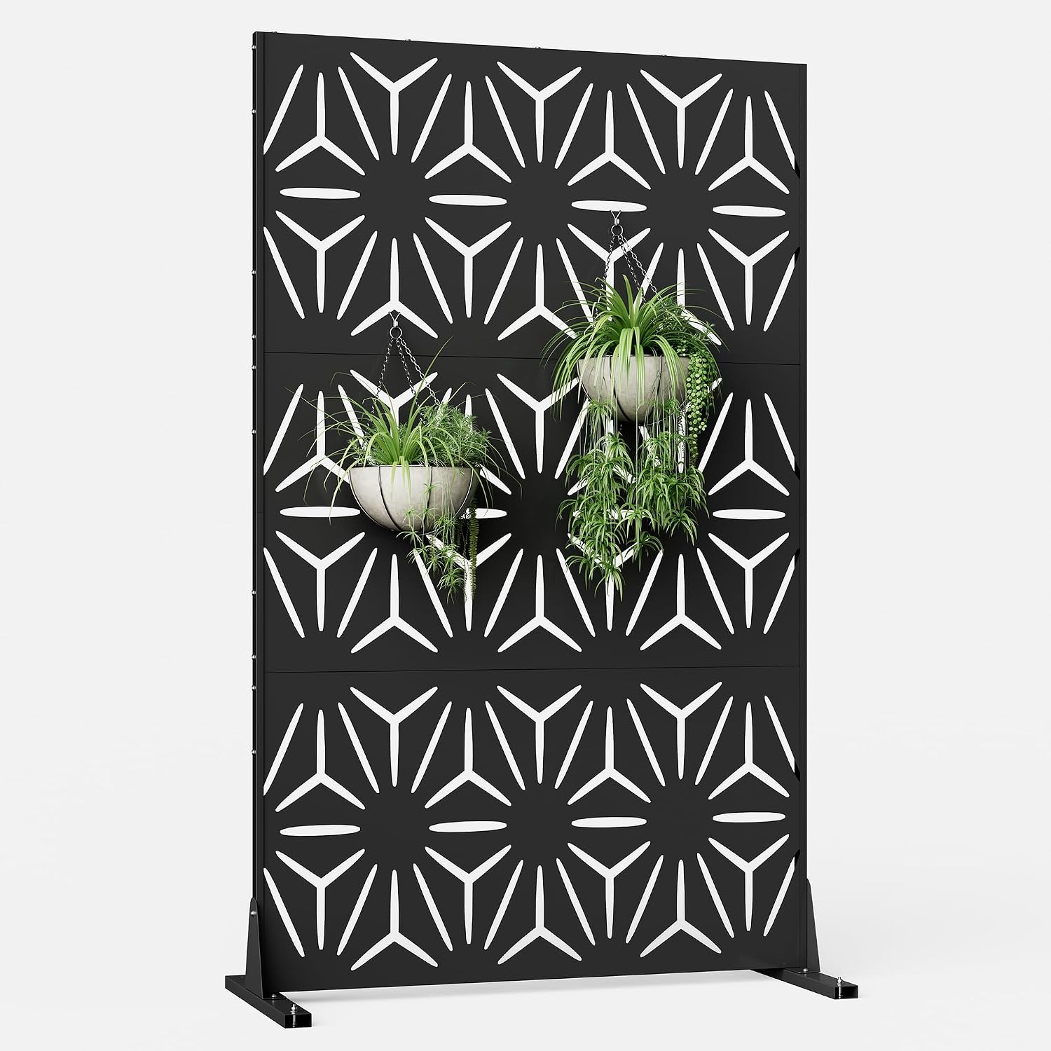 H&M Home Decor - Panel de privacidad metálico independiente, de