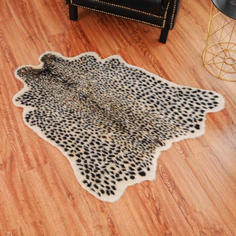 Cowhide Rug Faux - Alfombra con Estampado de Leopardo y