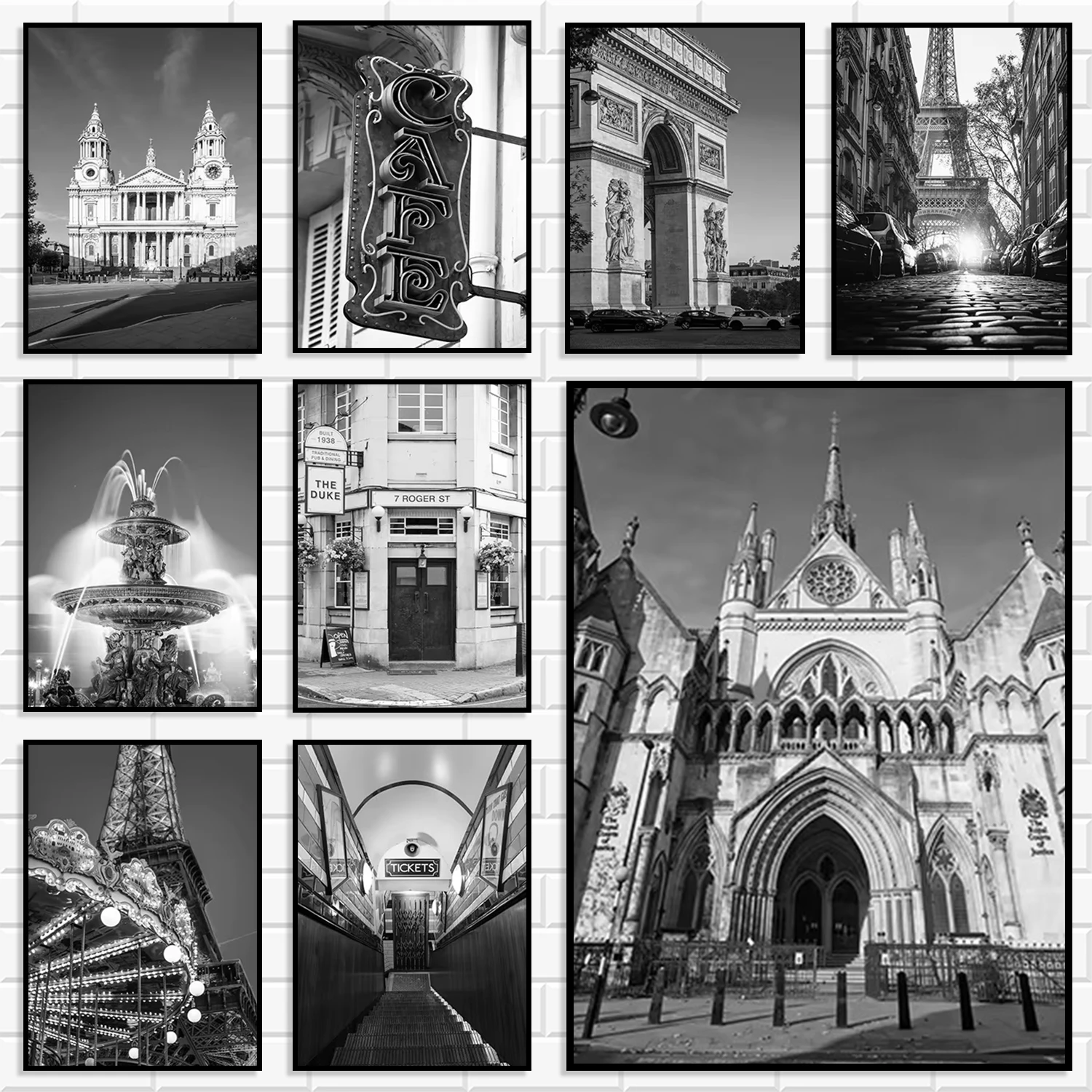Home Decor London - Póster de arte mural con motivos
