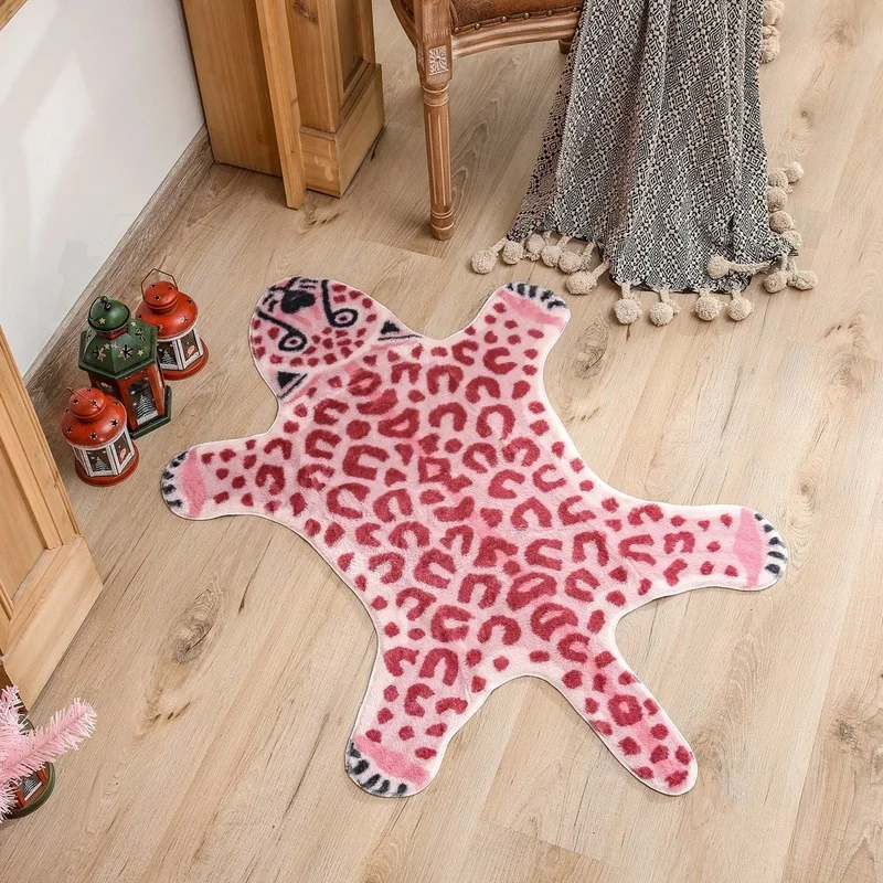 Cowhide Rug Faux - VIKAMA Alfombra irregular con estampado de