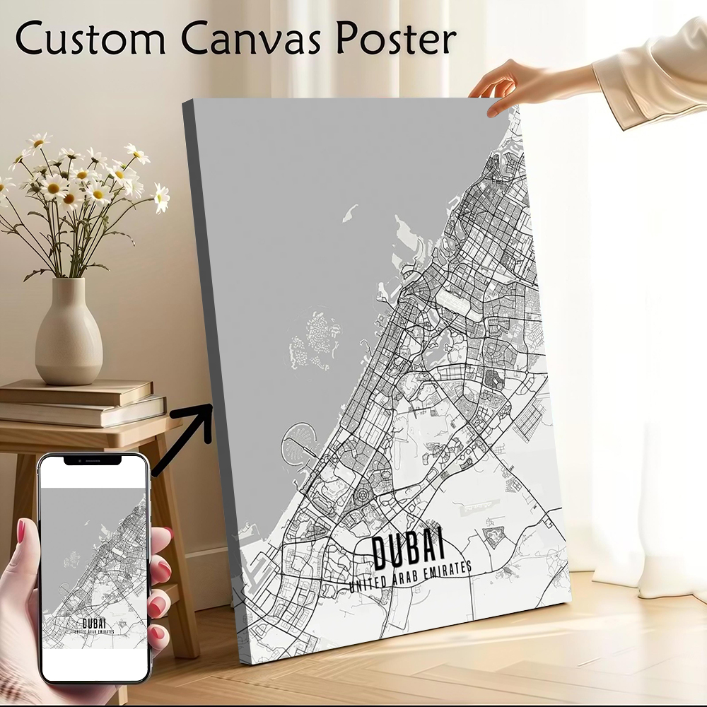 Home Decor Dubai - Póster de mapa de la ciudad