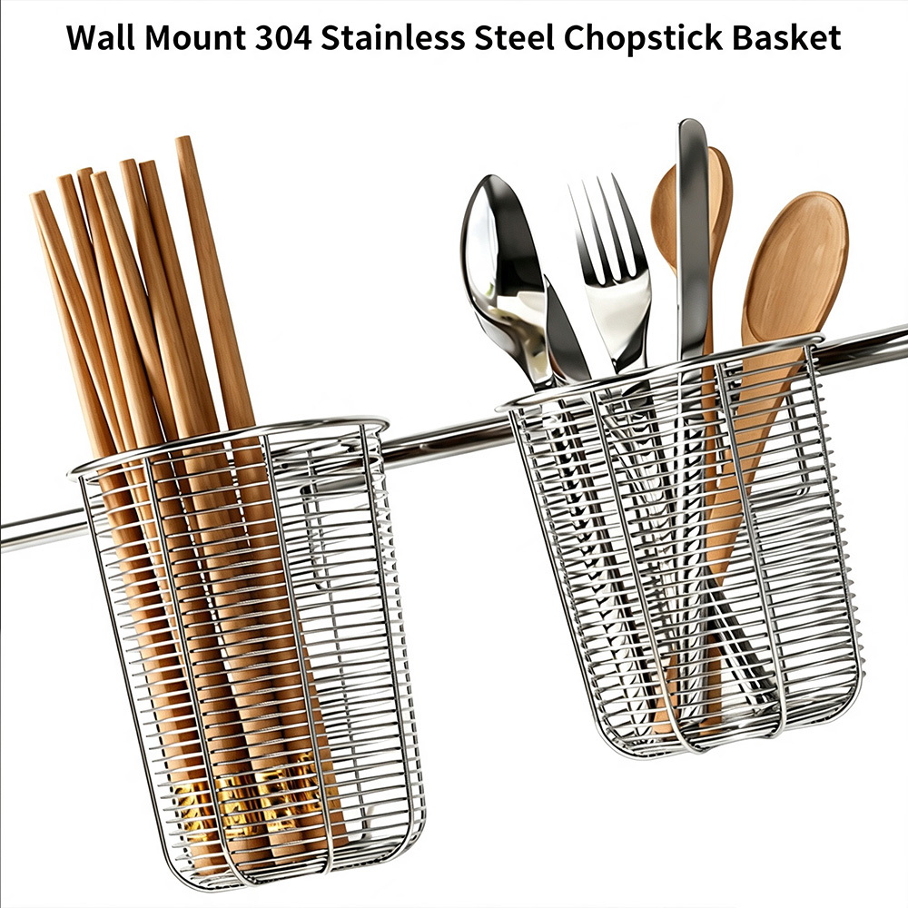 Woven Wall Basket - Escurridor de Utensilios de Acero Inoxidable