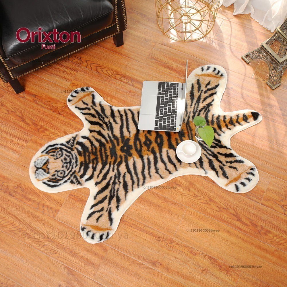 Cowhide Rug Faux - Alfombra con Estampado de Tigre, Alfombra