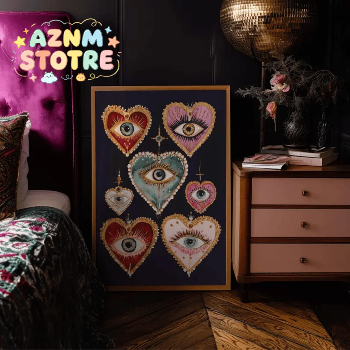Home Decor Gothic - Póster de lienzo vintage con ojo
