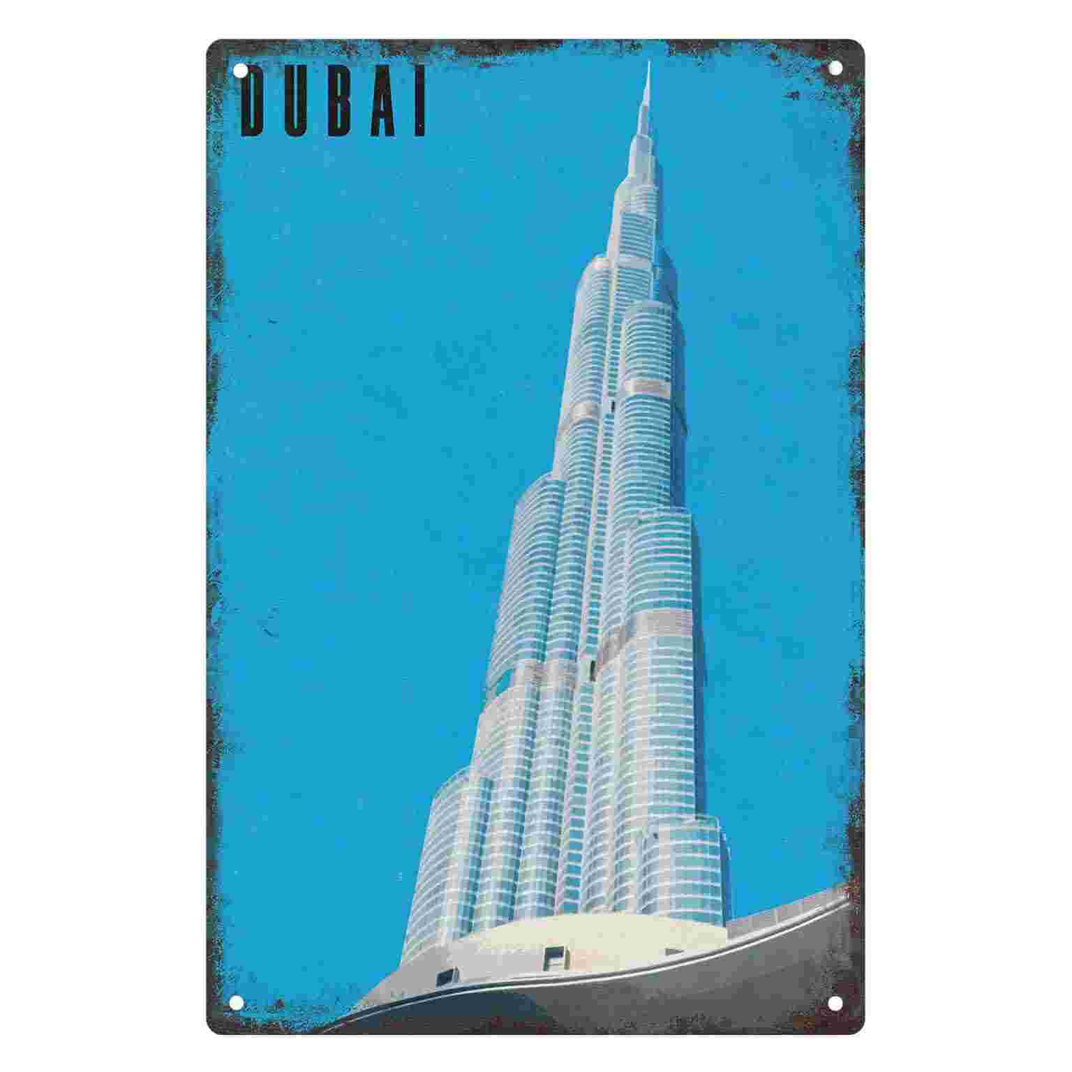 Home Decor Dubai - Letrero Metálico Decorativo 2D Plano de