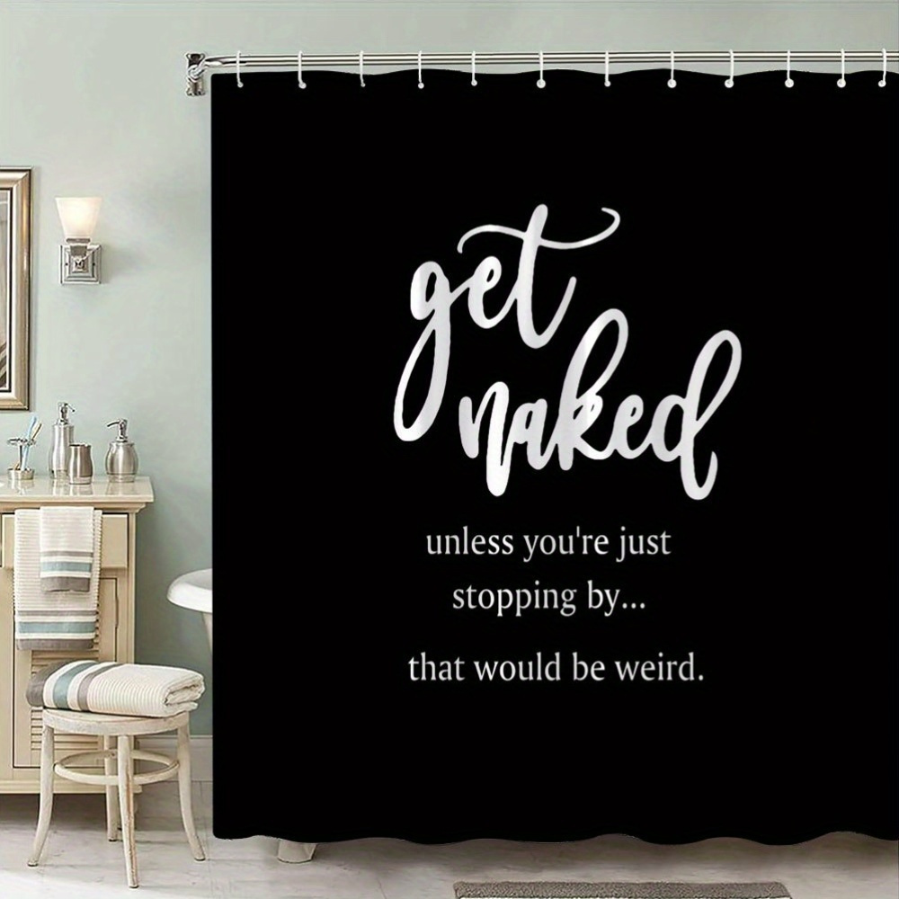 Home Decor Quotes Ideas - Cortina de Ducha con Frases Divertidas,