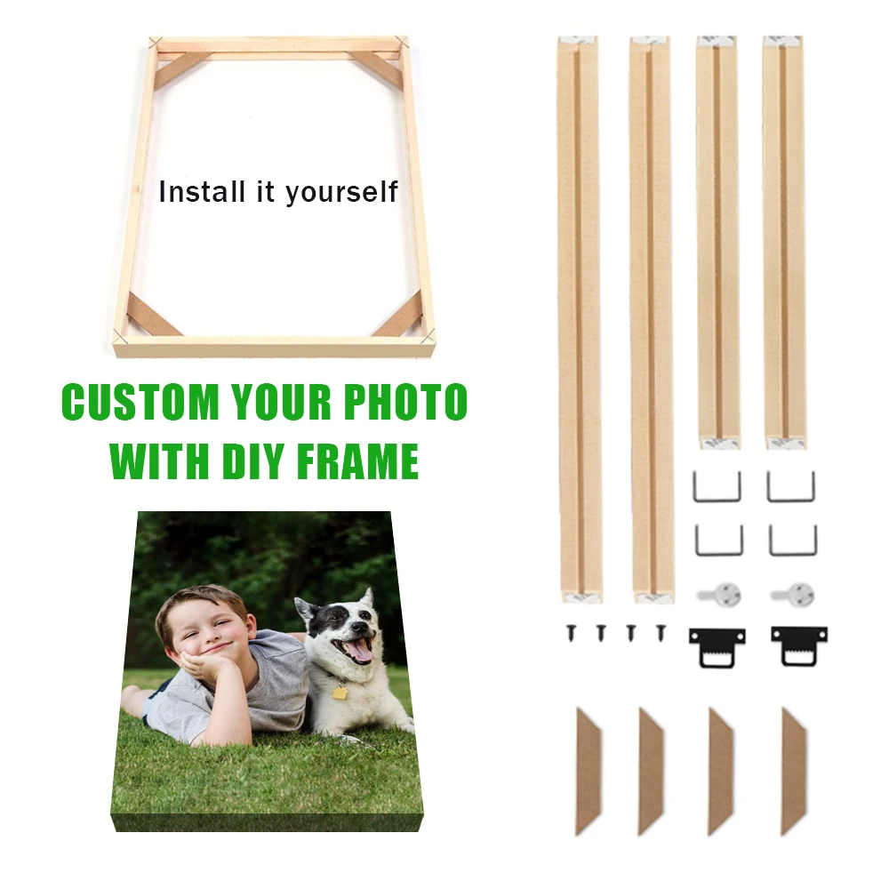 Home Decor Foto - Pintura en lienzo personalizada para familia,