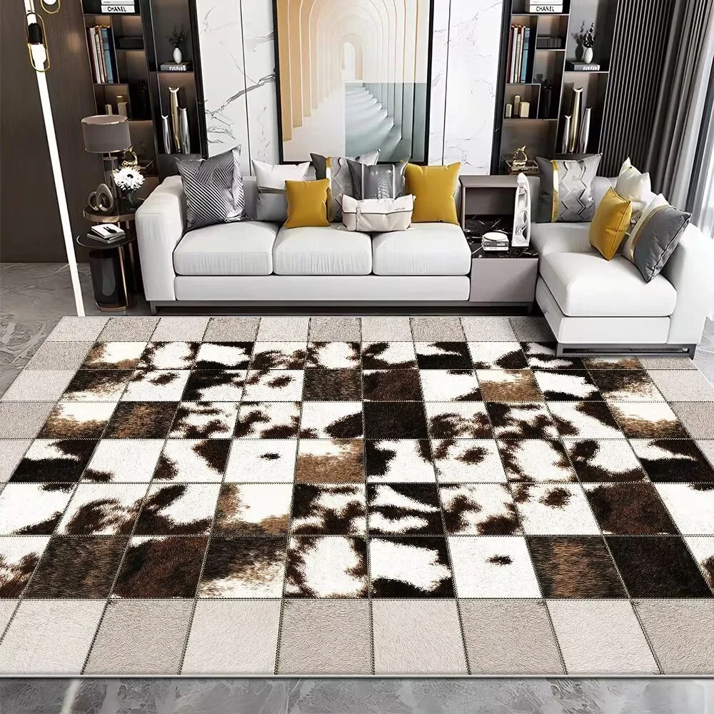 Cowhide Rug Faux - Alfombra moderna de imitación de cuero