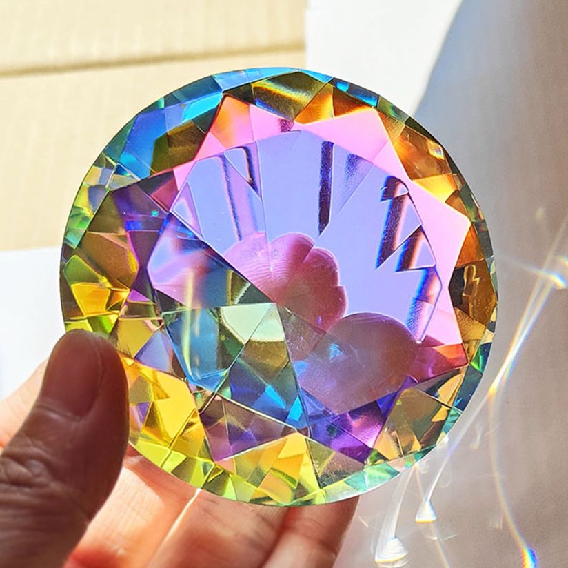 Home Decor Korea - 30-80mm AB colorido K9 cristal diamante