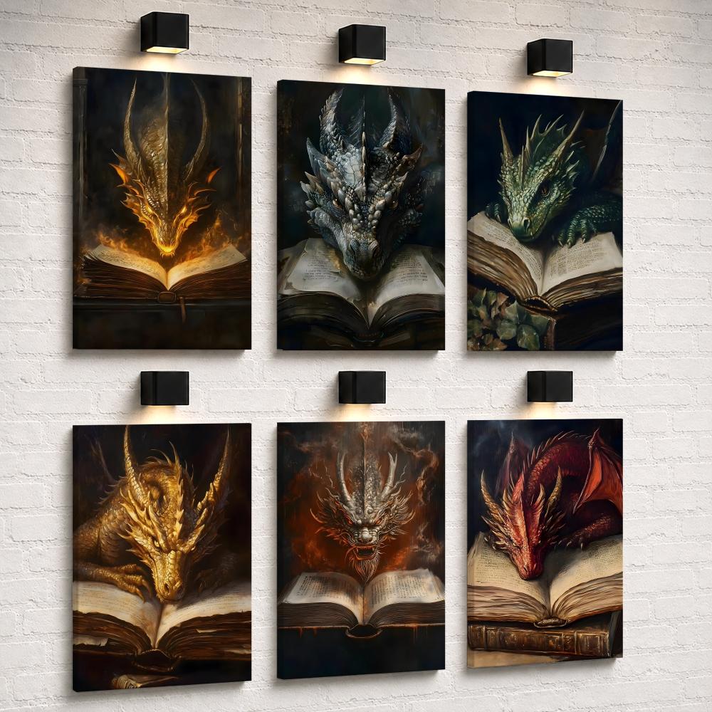 Home Decor Gothic - Cuadro de pared con dragón gótico