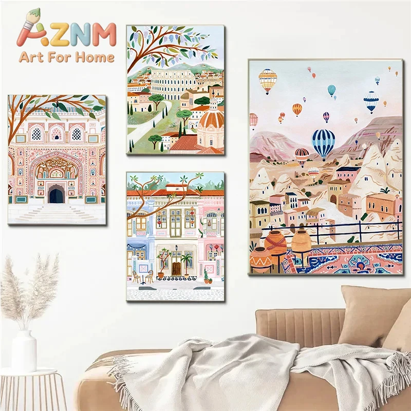 Póster con imágenes de ciudade - Home Decor London reseña y precio