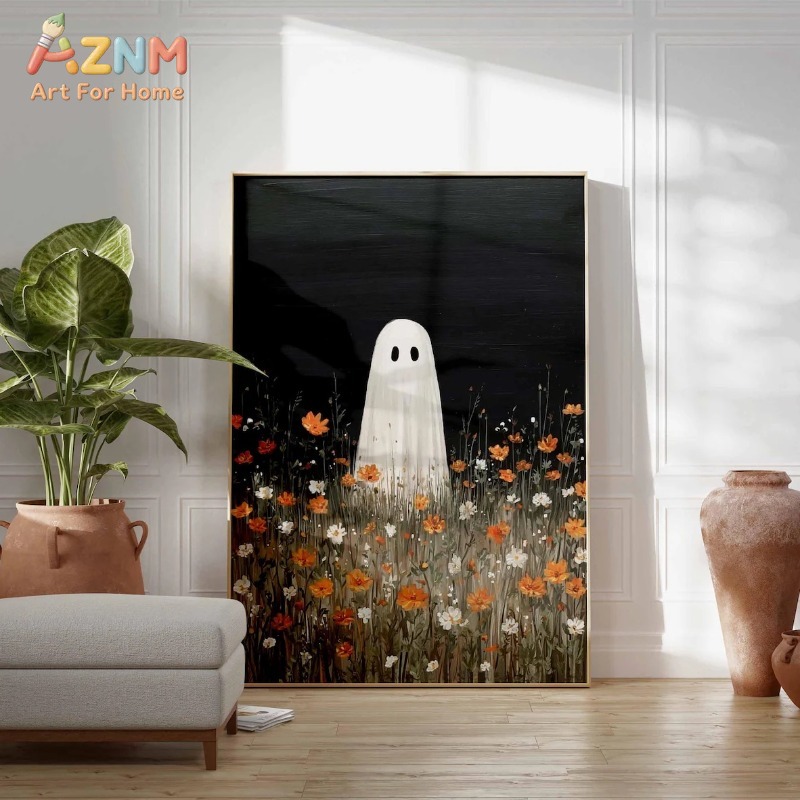 Fantasma en un prado de flores - Home Decor Orange reseña y precio