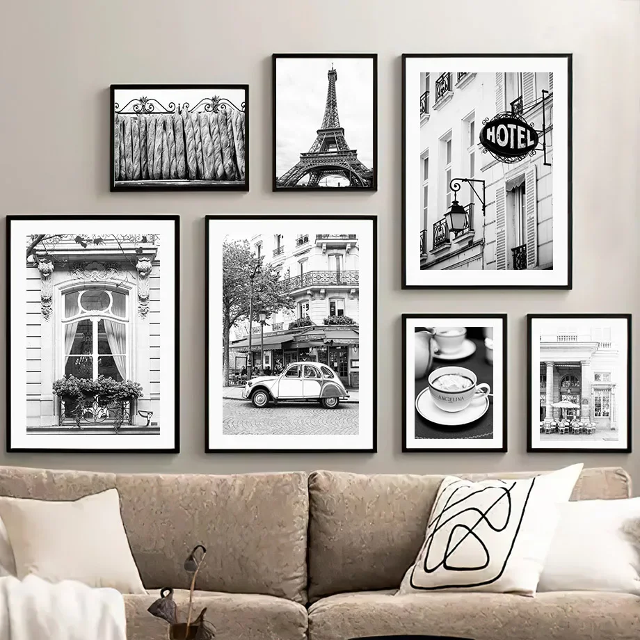 Toalla de París en blanco y ne - Home Decor Store reseña y precio