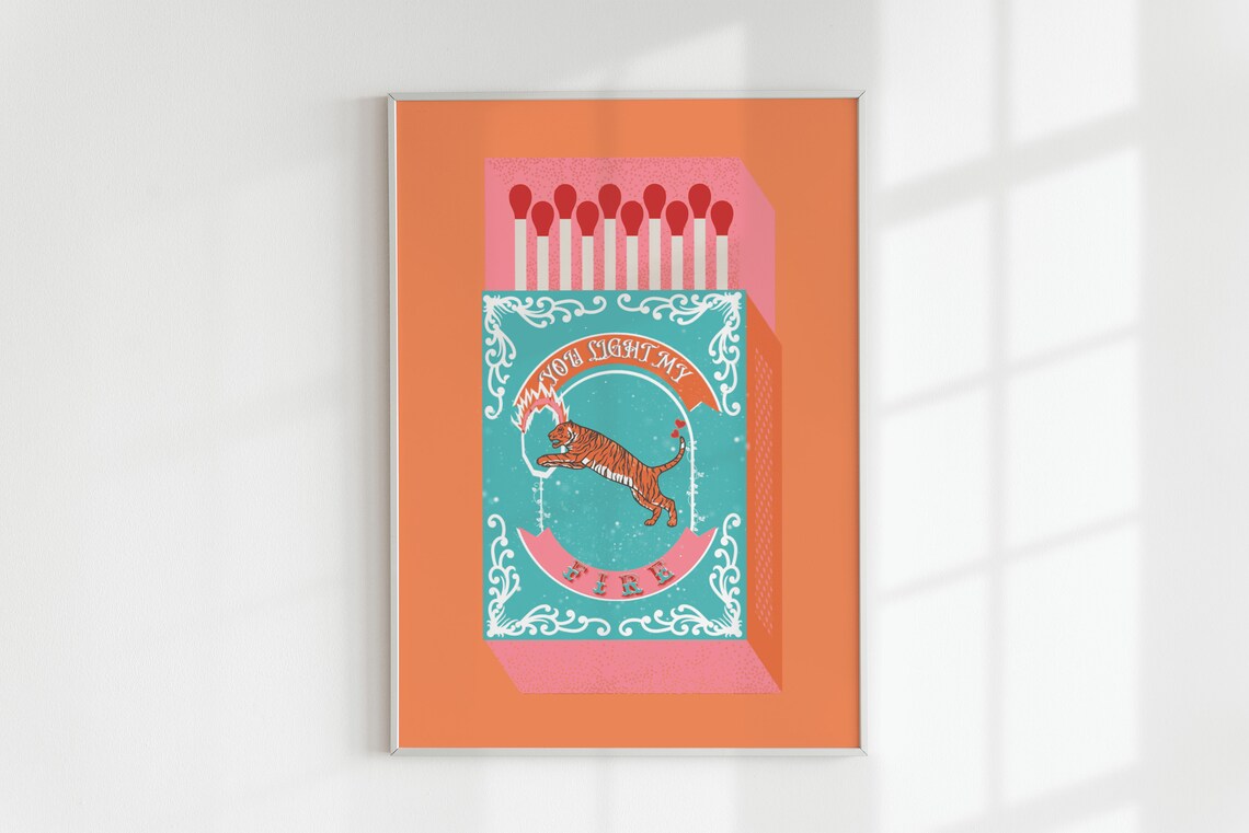 You Light My Fire Orange Match - Home Decor Orange reseña y precio