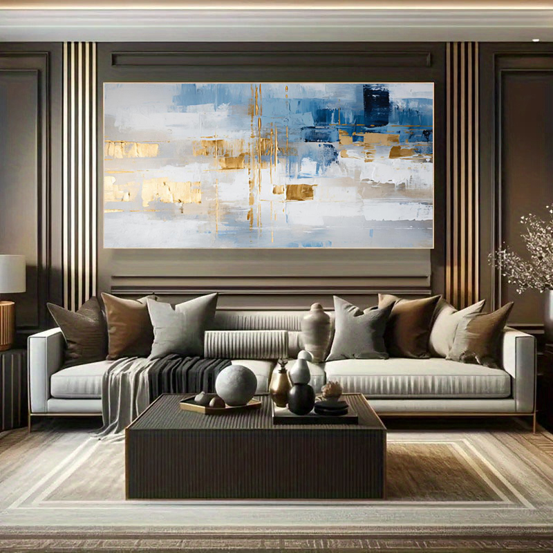 Pintura al óleo abstracta 100% - Home Decor Orange reseña y precio