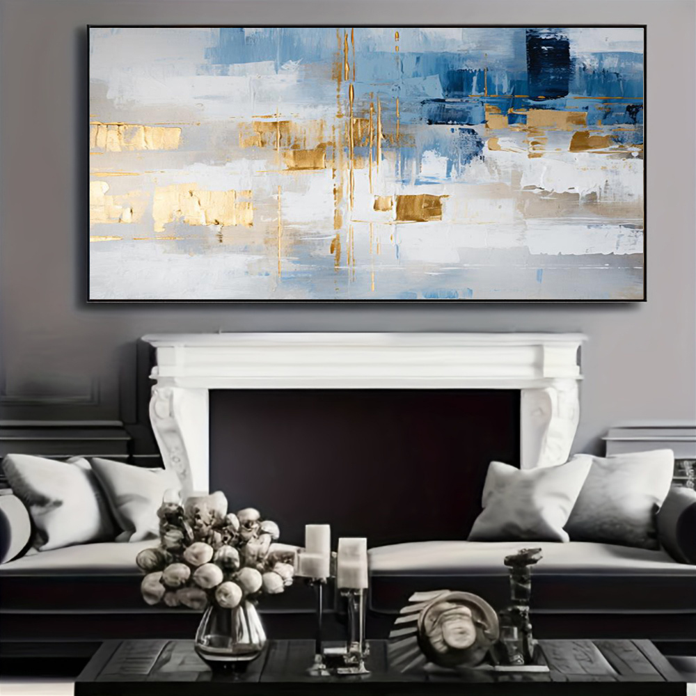 Pintura al óleo abstracta 100% - Home Decor Orange reseña y precio