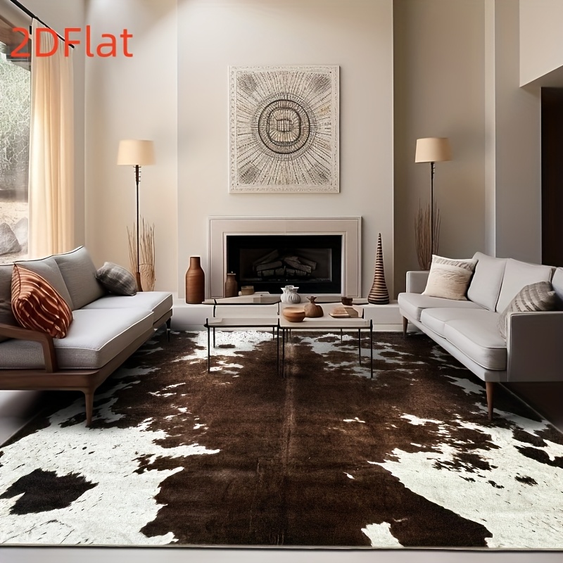 Alfombra de Franela con Estamp - Cowhide Rug Faux reseña y precio
