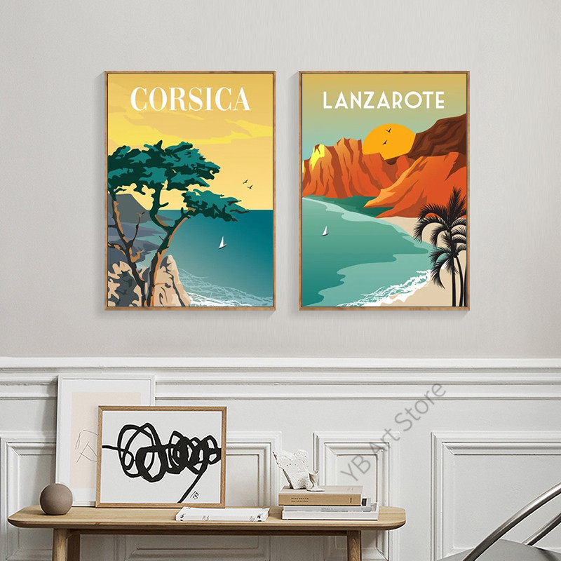 Póster de Monaco, pintura en l - Home Decor Dubai reseña y precio