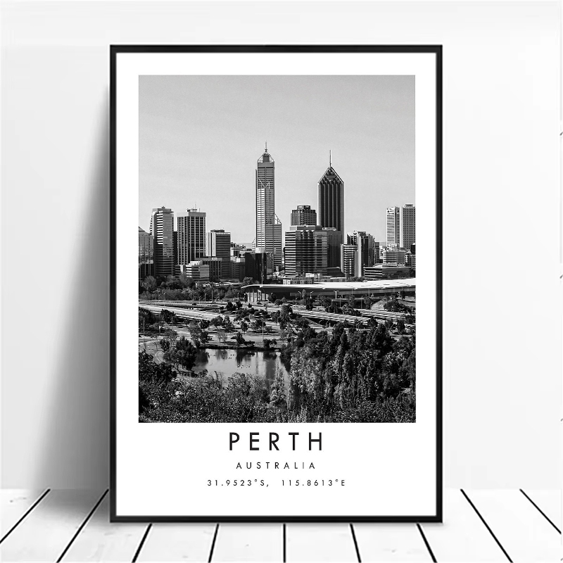 Póster blanco y negro de Dubái - Home Decor Dubai reseña y precio