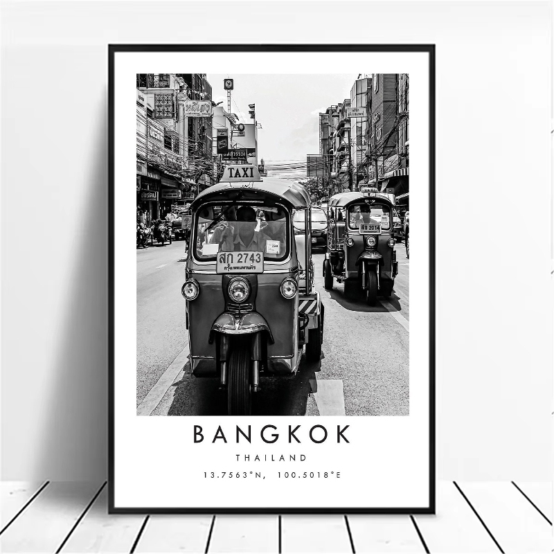 Póster blanco y negro de Dubái - Home Decor Dubai reseña y precio