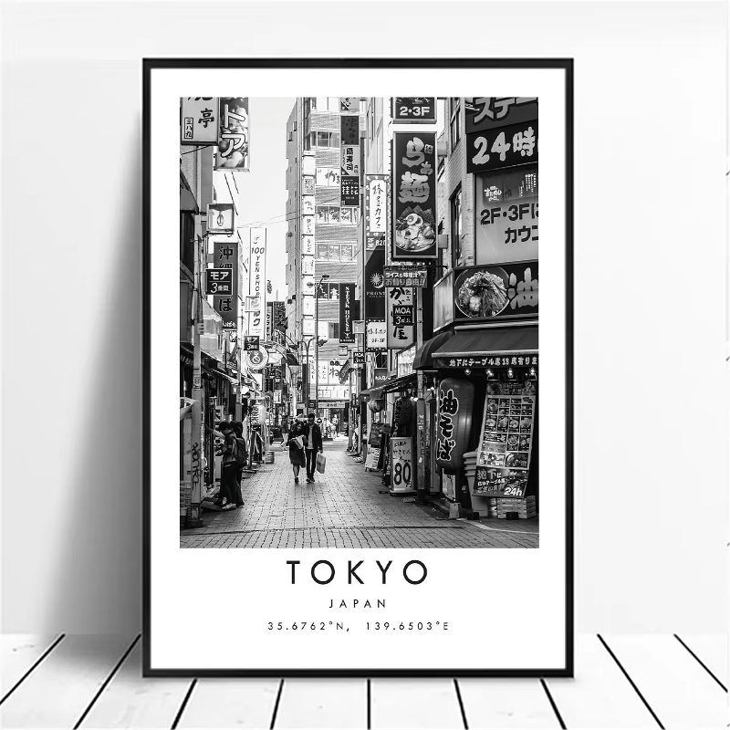 Póster blanco y negro de Dubái - Home Decor Dubai reseña y precio