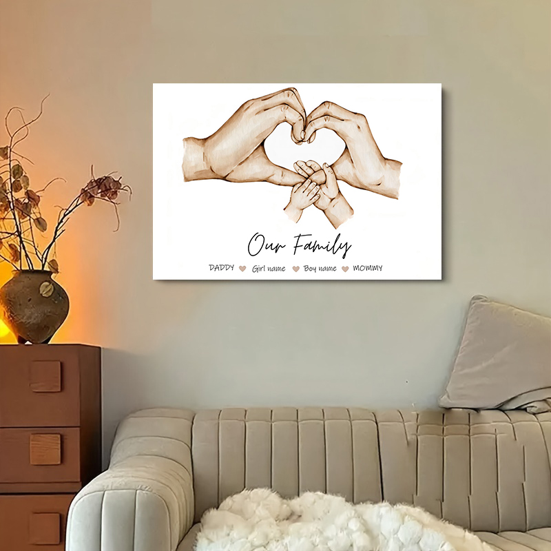 Póster personalizado de mano f - Home Decor Canvas reseña y precio