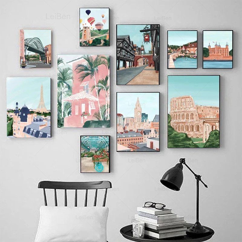 Pósteres e impresiones de viaj - Home Decor Dubai reseña y precio