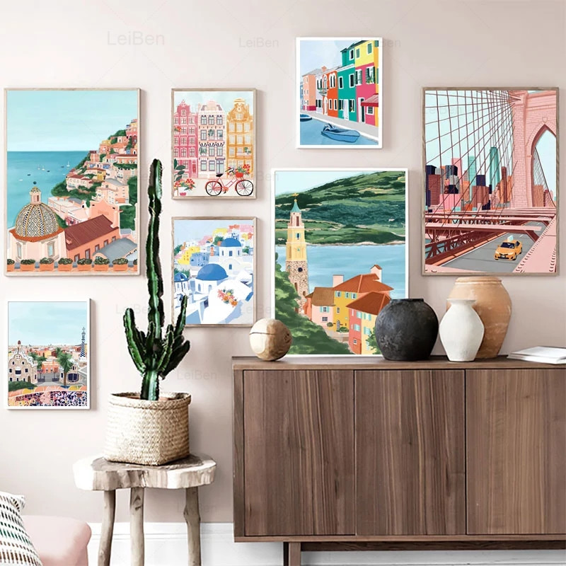 Pósteres e impresiones de viaj - Home Decor Dubai reseña y precio