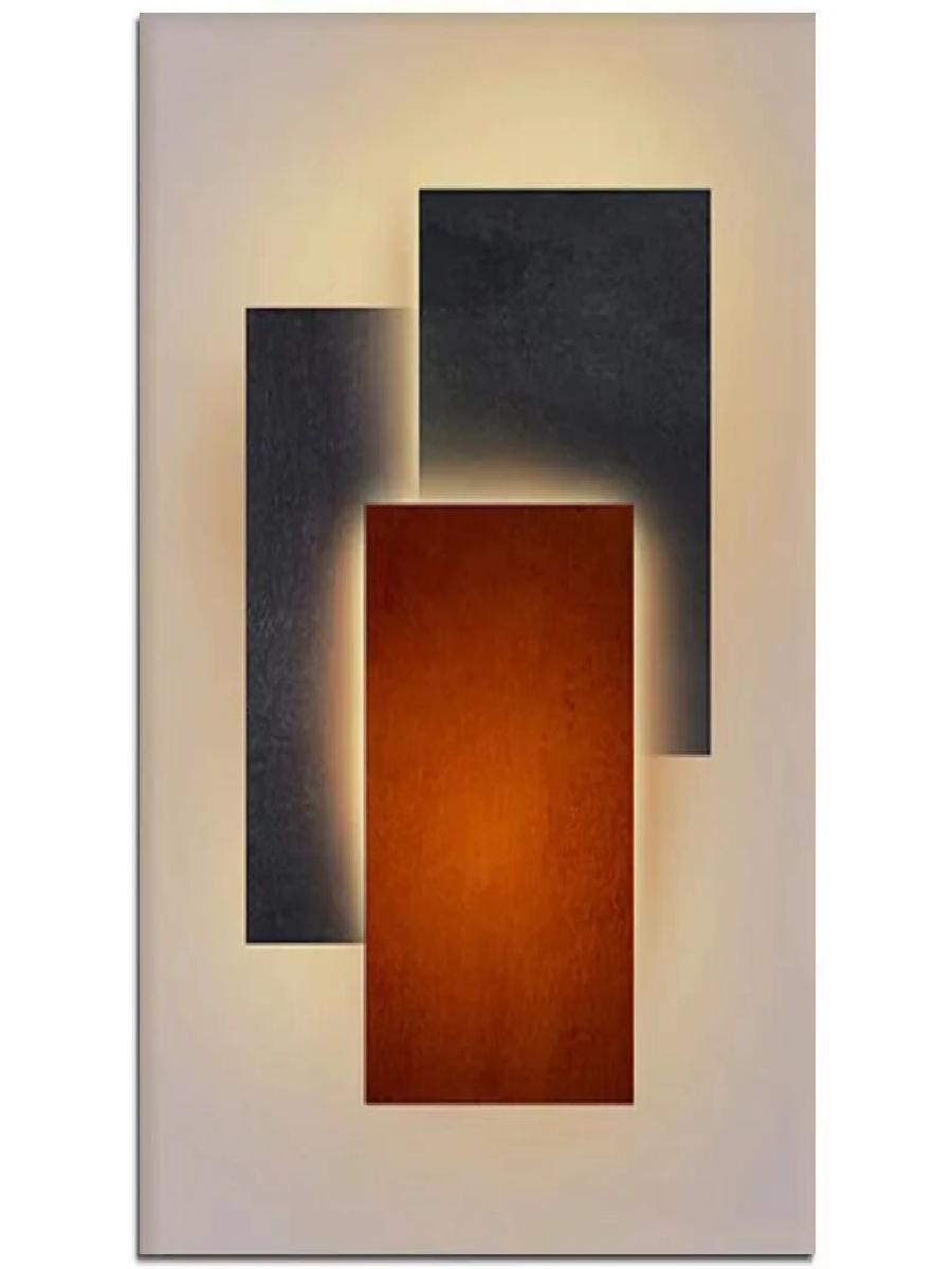 Pintura en lienzo geométrica a - Home Decor Orange reseña y precio