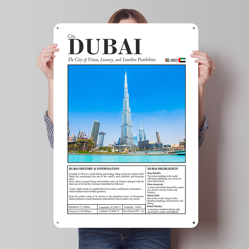 Póster Impreso con Paisaje Urb - Home Decor Dubai reseña y precio