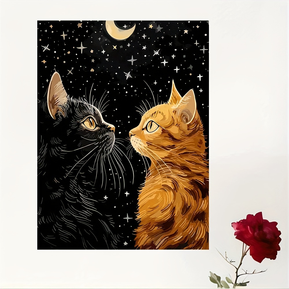 Póster de gato negro vibratori - Home Decor Orange reseña y precio