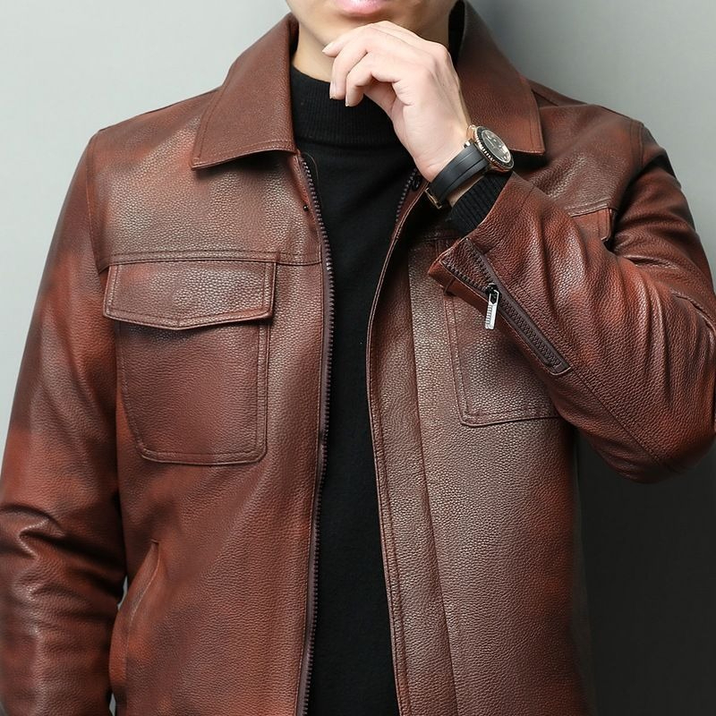 Chaqueta de motociclista de cu - Cowhide Rug Faux reseña y precio