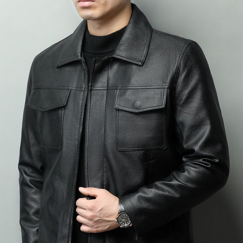 Chaqueta de motociclista de cu - Cowhide Rug Faux reseña y precio