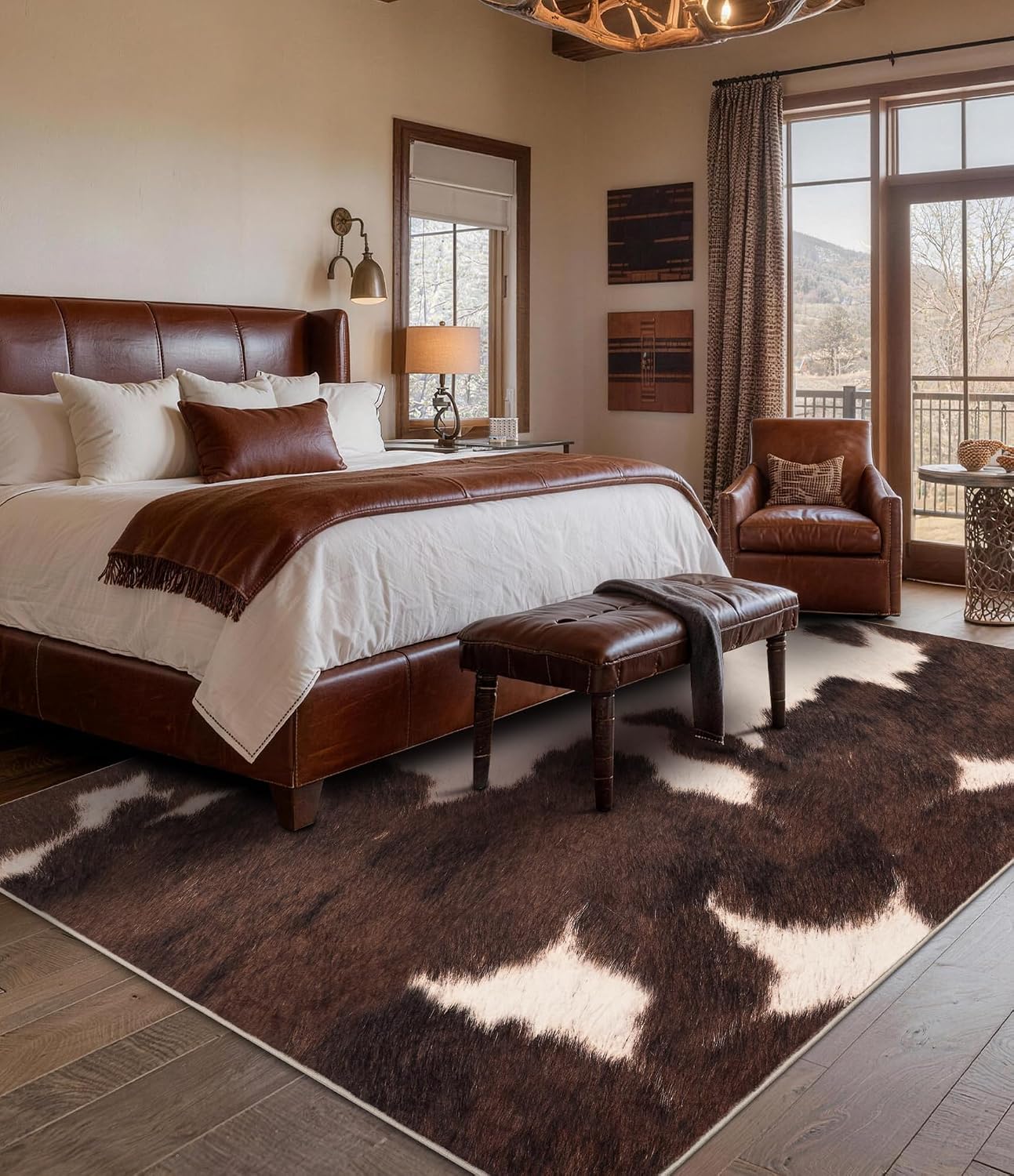 Alfombra de piel sintética mar - Cowhide Rug Faux reseña y precio