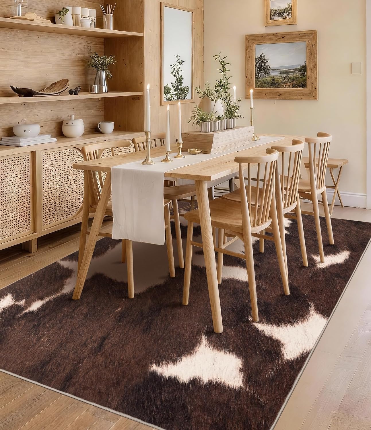 Alfombra de piel sintética mar - Cowhide Rug Faux reseña y precio