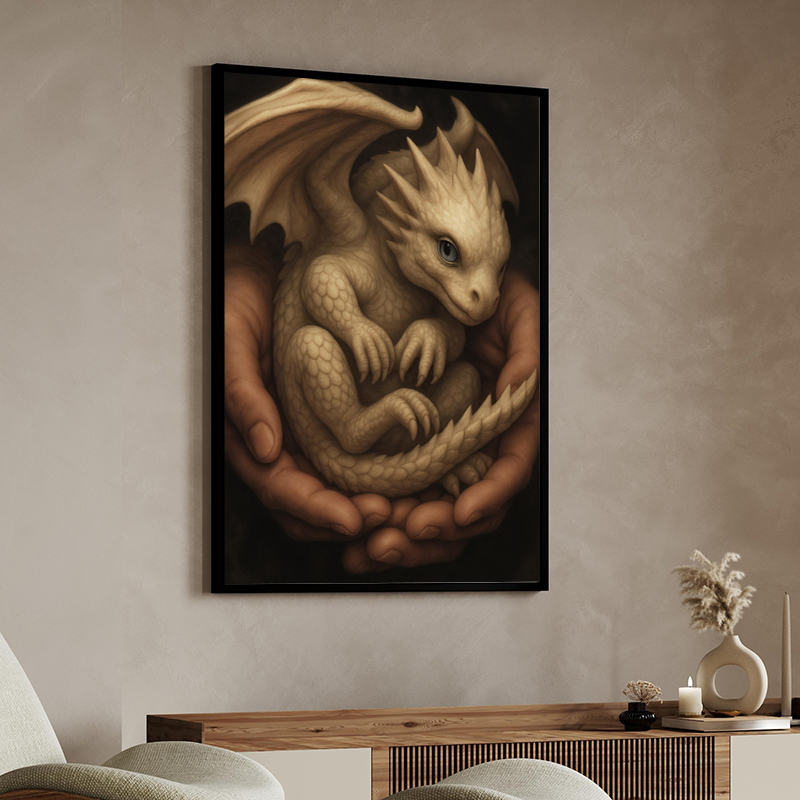 Pintura en lienzo de dragón de - Home Decor Gothic reseña y precio