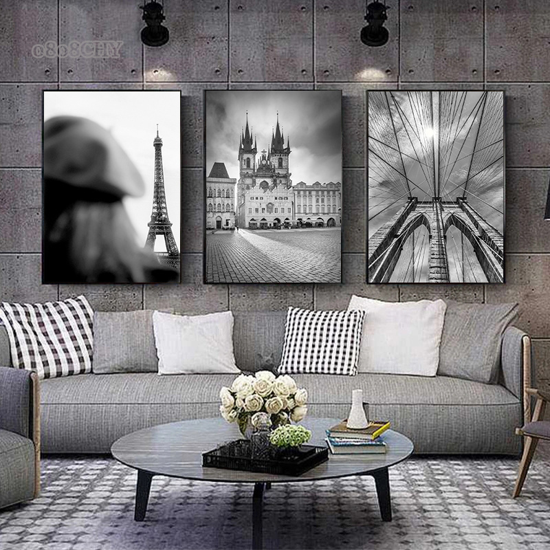 Negro blanco hermosa ciudad Nu - Home Decor London reseña y precio