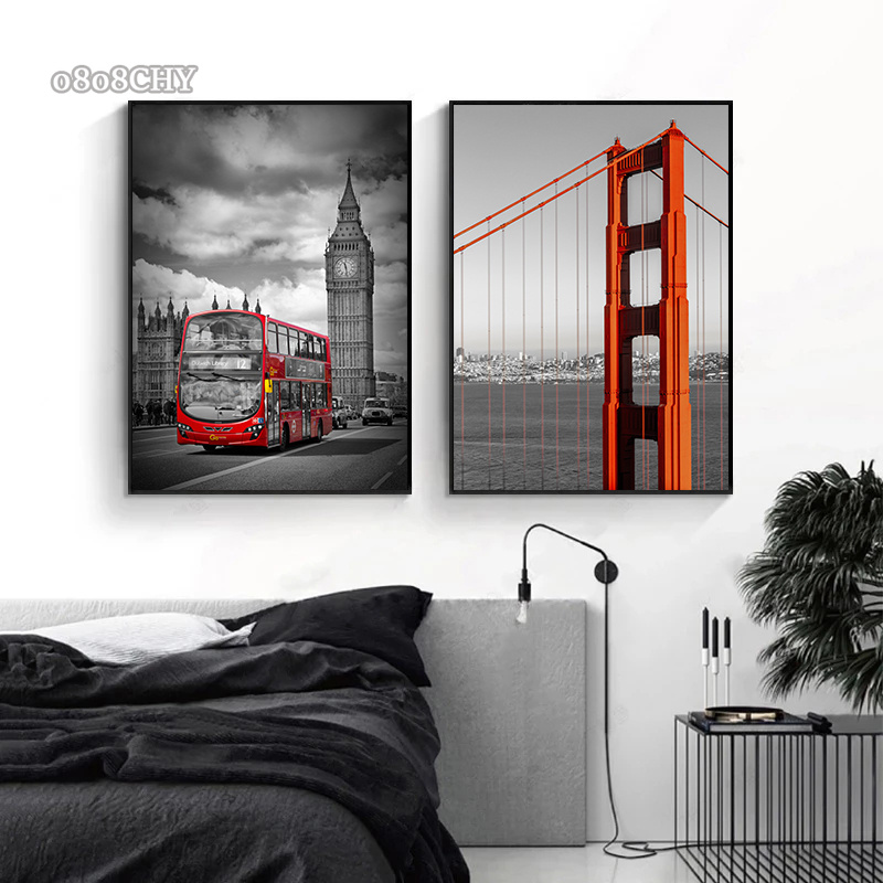 Negro blanco hermosa ciudad Nu - Home Decor London reseña y precio