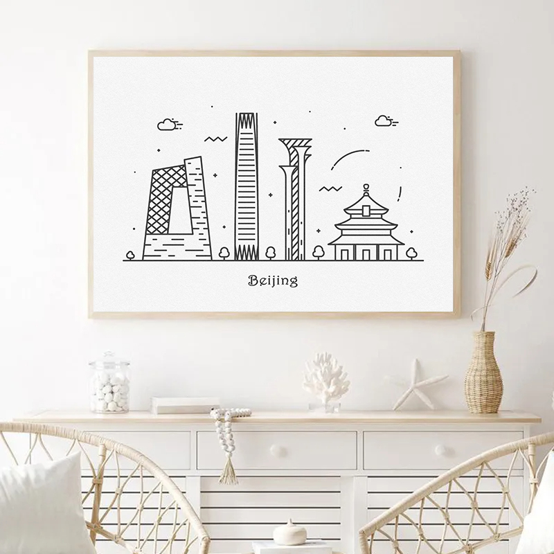 Pósteres de línea de ciudad de - Home Decor Dubai reseña y precio