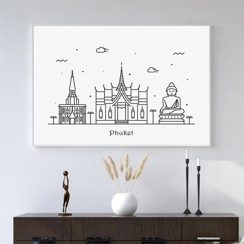 Pósteres de línea de ciudad de - Home Decor Dubai reseña y precio