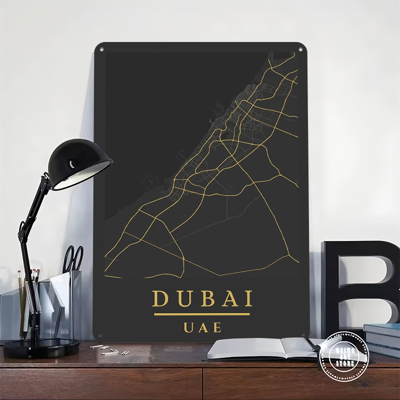 Mapa de Dubái, Emiratos Árabes - Home Decor Dubai reseña y precio