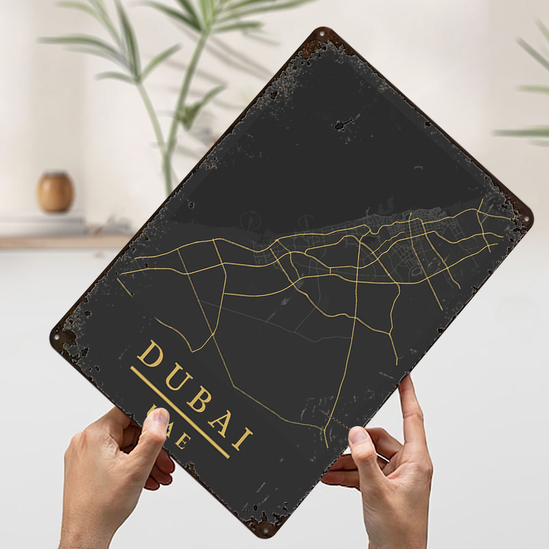 Mapa de Dubái, Emiratos Árabes - Home Decor Dubai reseña y precio