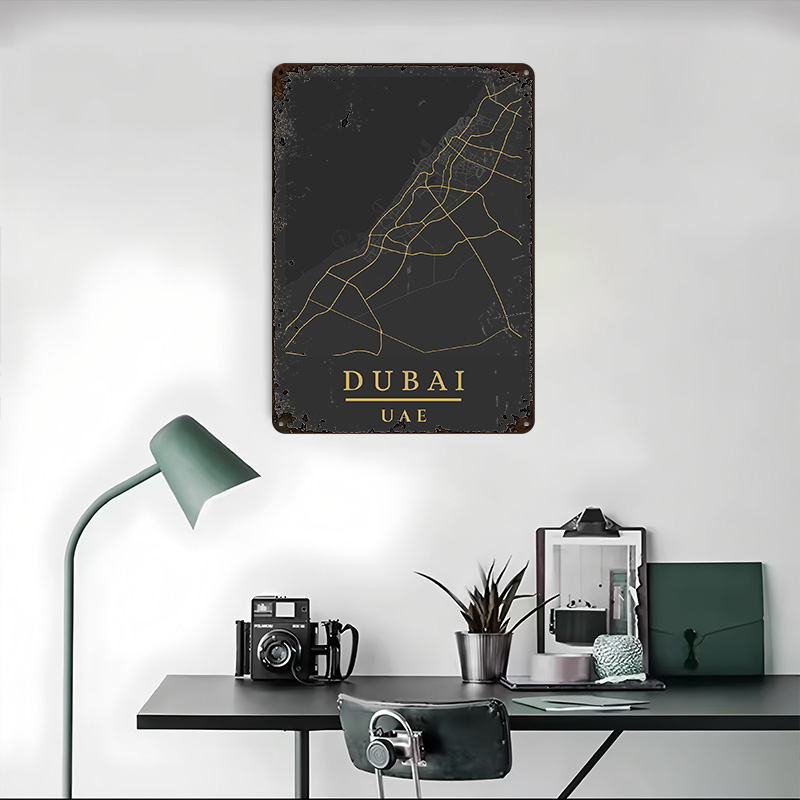 Mapa de Dubái, Emiratos Árabes - Home Decor Dubai reseña y precio