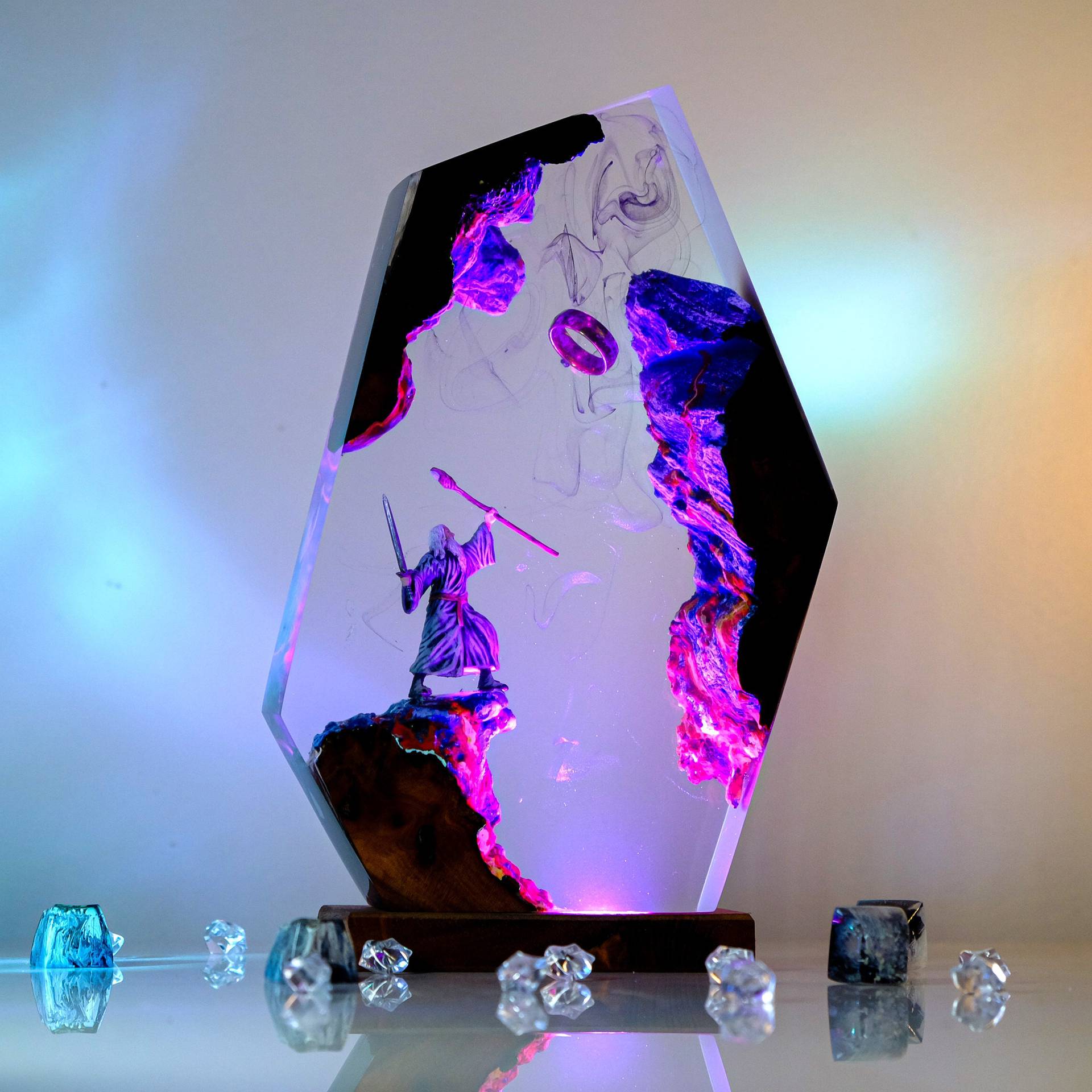 Lámpara de Resina con Figura d - Home Decor Ideas reseña y precio