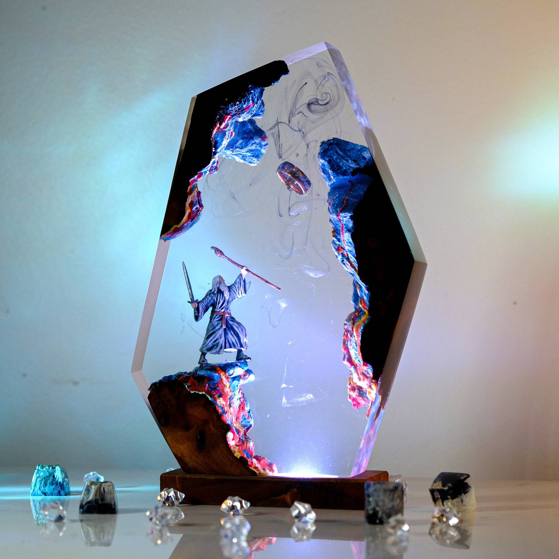 Lámpara de Resina con Figura d - Home Decor Ideas reseña y precio