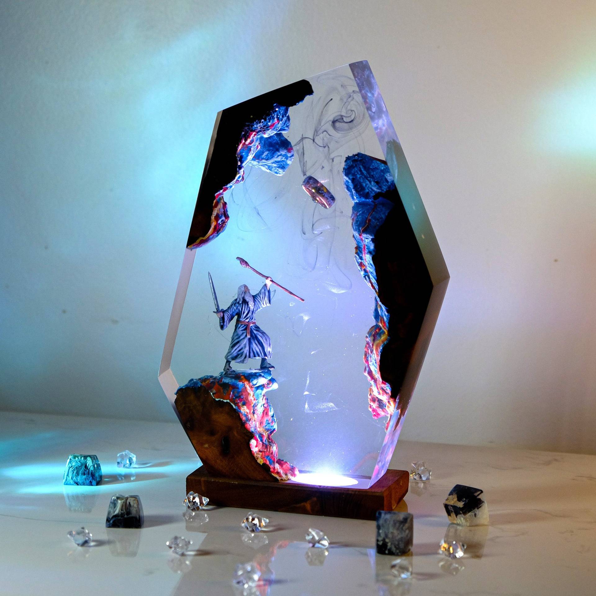 Lámpara de Resina con Figura d - Home Decor Ideas reseña y precio