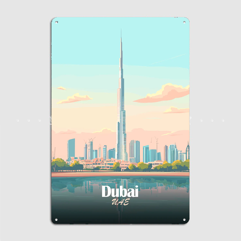 Póster vectorial del horizonte - Home Decor Dubai reseña y precio