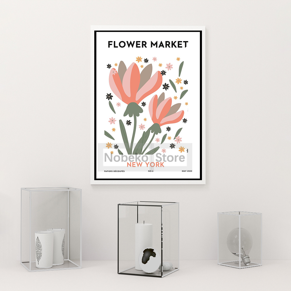 Póster de mercado de flores de - Home Decor London reseña y precio