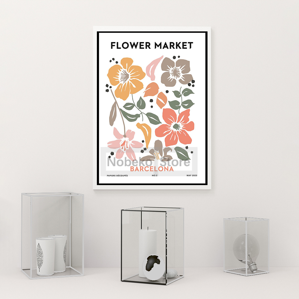 Póster de mercado de flores de - Home Decor London reseña y precio